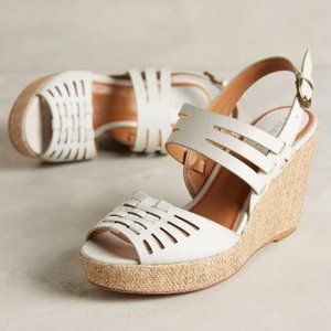 Trask 'Willow' Leather Platform Wedge Sandal 9.5